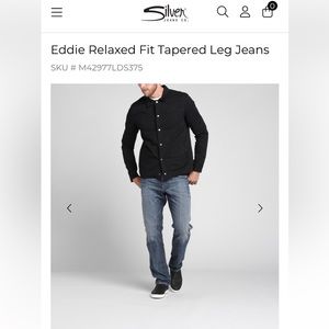 Mens Silver Jeans Co Eddie jeans